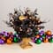 16" Chic Eek Black LED Halloween Centerpiece in Gold Urn